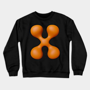 Liquid Type Letter X Crewneck Sweatshirt